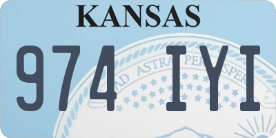 KS license plate 974IYI