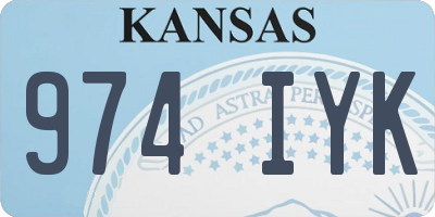 KS license plate 974IYK
