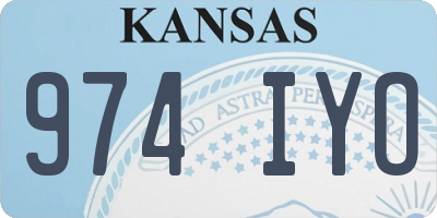 KS license plate 974IYO