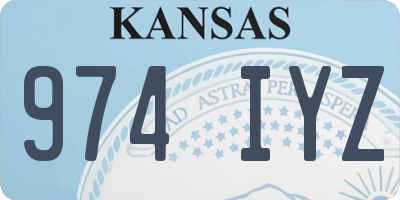 KS license plate 974IYZ