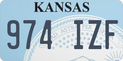 KS license plate 974IZF