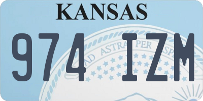 KS license plate 974IZM