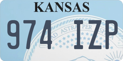 KS license plate 974IZP