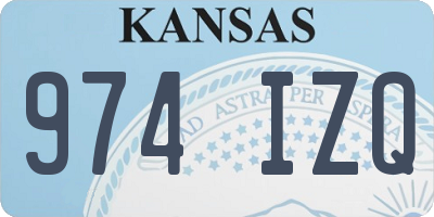 KS license plate 974IZQ