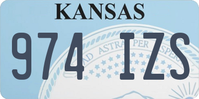 KS license plate 974IZS