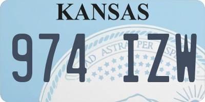 KS license plate 974IZW