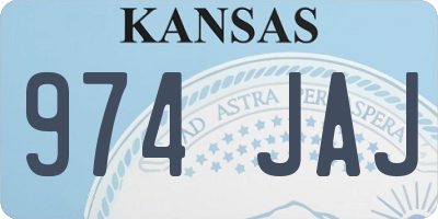 KS license plate 974JAJ