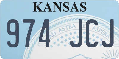 KS license plate 974JCJ