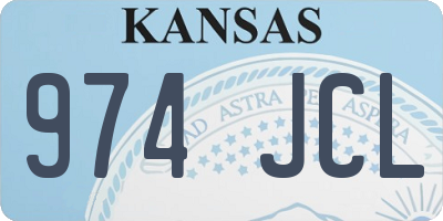 KS license plate 974JCL