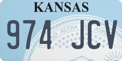 KS license plate 974JCV