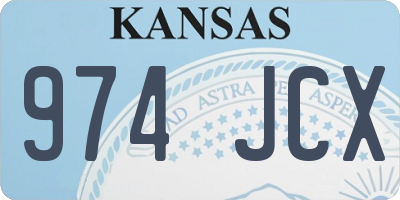 KS license plate 974JCX