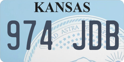 KS license plate 974JDB