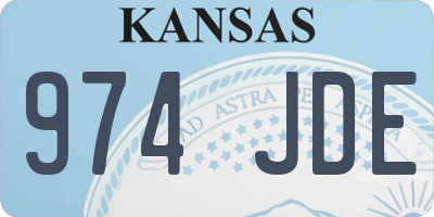 KS license plate 974JDE