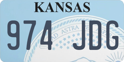 KS license plate 974JDG