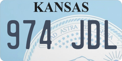 KS license plate 974JDL