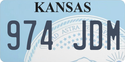 KS license plate 974JDM