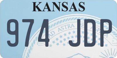 KS license plate 974JDP