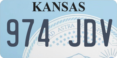 KS license plate 974JDV