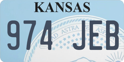 KS license plate 974JEB