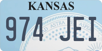 KS license plate 974JEI