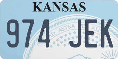 KS license plate 974JEK