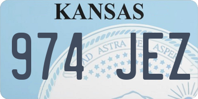 KS license plate 974JEZ