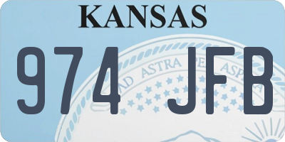 KS license plate 974JFB