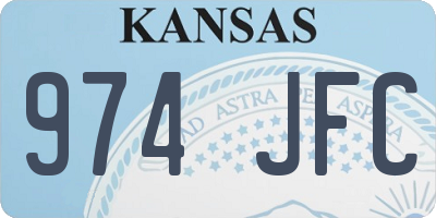 KS license plate 974JFC