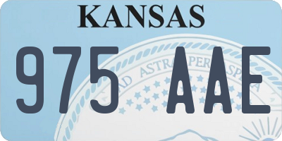 KS license plate 975AAE
