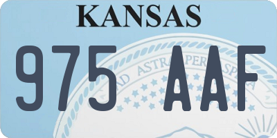 KS license plate 975AAF