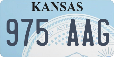 KS license plate 975AAG