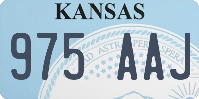 KS license plate 975AAJ