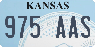 KS license plate 975AAS