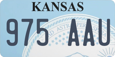 KS license plate 975AAU