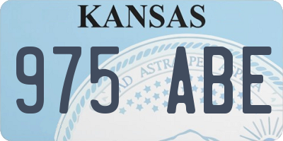 KS license plate 975ABE