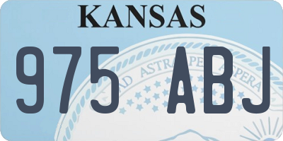 KS license plate 975ABJ