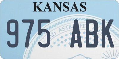 KS license plate 975ABK
