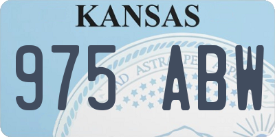 KS license plate 975ABW