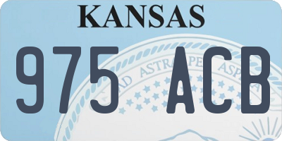 KS license plate 975ACB