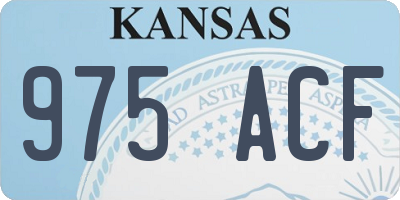 KS license plate 975ACF