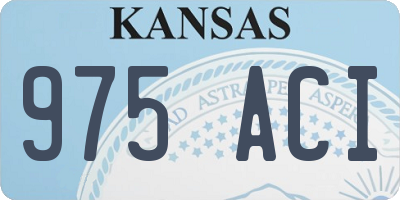 KS license plate 975ACI