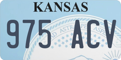 KS license plate 975ACV