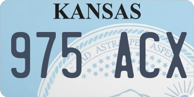 KS license plate 975ACX