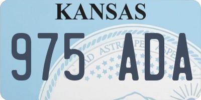 KS license plate 975ADA