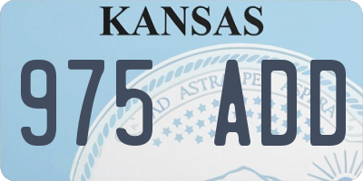 KS license plate 975ADD