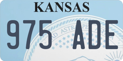 KS license plate 975ADE
