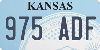 KS license plate 975ADF