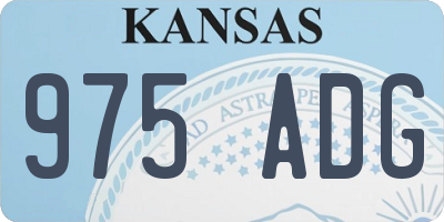 KS license plate 975ADG