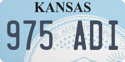 KS license plate 975ADI
