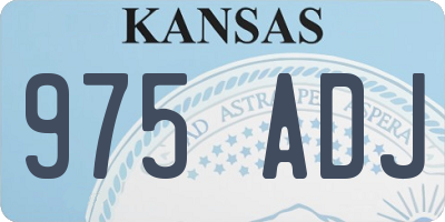 KS license plate 975ADJ